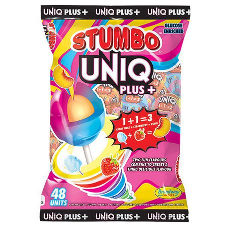 Stumbo Uniq Plus Lollipops 48s Buy Online in Zimbabwe thedailysale.shop