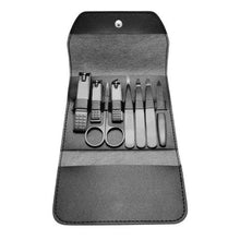 Load image into Gallery viewer, GreenLeaf Matt Black Manicure Set 8 Piece
