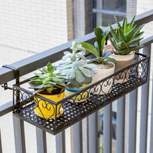 Load image into Gallery viewer, Heartdeco Iron Balcony Plant Storage Rack Flower Pot Railing Shelf
