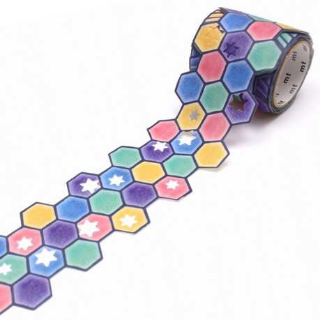 Washi Tape - mt Fab, die-cut Stars & Tiles 45mm x 3m Buy Online in Zimbabwe thedailysale.shop