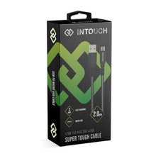 Load image into Gallery viewer, INTOUCH Tough Braided Charge &amp;Sync Cable – USB to Micro USB - 2m Black
