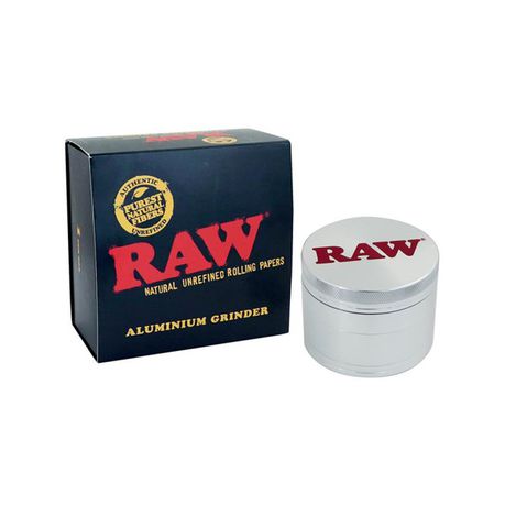 Raw Herb Grinder 4 Piece Aluminum - Silver