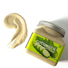 Load image into Gallery viewer, Bufftee Cucumber Body Scrub - Face Scrub - Skin scrub - Large 500ml Tub
