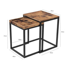 Load image into Gallery viewer, Bragg Tokyo Rustic Nesting Side Tables, Brown

