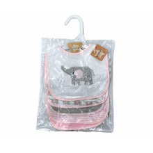 Load image into Gallery viewer, Baby Bib Set 5 Piece - Pink Elephant
