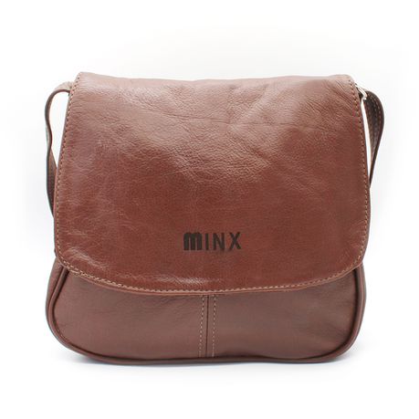 Minx Genuine Leather Huxley Hand Bag - Dark Brown Buy Online in Zimbabwe thedailysale.shop