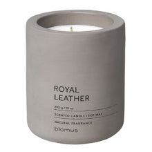 Load image into Gallery viewer, Blomus Scented Candle: Royal Leather in Grey Container Fraga 9cm Diameter
