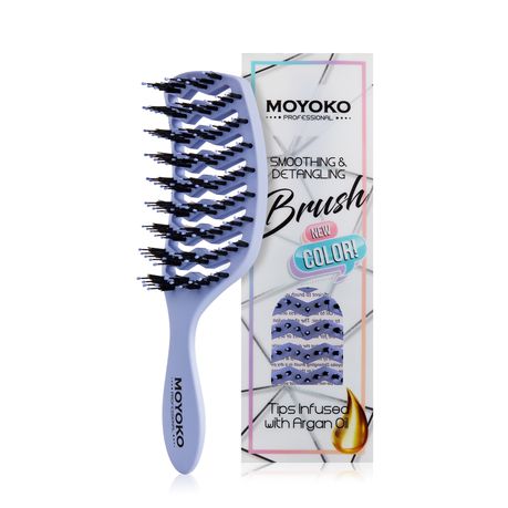 Moyoko Smoothing & Detangling Brush – Pastel Lilac Buy Online in Zimbabwe thedailysale.shop