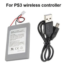 Load image into Gallery viewer, PS3 Wireless Controller Rechargeable Battery Pack + USB Charging Cable
