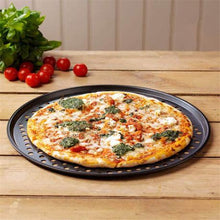 Load image into Gallery viewer, 2 Piece Coated Nonstick Pizza 32cm Pan Tray &amp; Cutter Set
