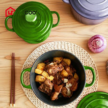 Load image into Gallery viewer, DH - 7 Piece Authentic Dutch Oven Cookware Cast Iron Pot Set - Forest Green
