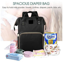 Load image into Gallery viewer, Multi-function Unisex Baby Travel Backpack with Large Storage - Black

