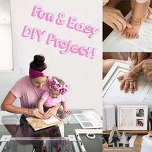 Load image into Gallery viewer, DIY Baby Handprint &amp; Footprint with Wooden Photo Frame and Mould Kit - Wood
