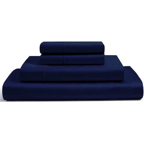 Wrinkle Resistant Sheet Set 4 Piece Bedding: Queen Insignia Blue Buy Online in Zimbabwe thedailysale.shop
