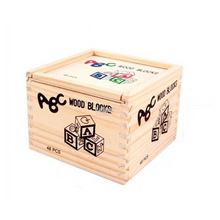 Load image into Gallery viewer, 48-Piece Education Wooden ABC Blocks
