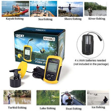 Load image into Gallery viewer, Fishing LCD Display &amp; Alarm Sensor Handheld Sonar Fish Finder
