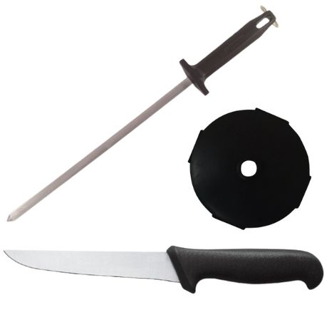 Mundial - Boning Knife (Wide), Sharpener and Cutting Protection - 3 Piece Buy Online in Zimbabwe thedailysale.shop