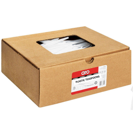 Aro Plastic Catering Cutlery Teaspoons White (500 pieces)