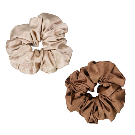 Dear Deer Super Sized Satin Scrunchies (Coffee and Latte) - Pack of 2 Buy Online in Zimbabwe thedailysale.shop
