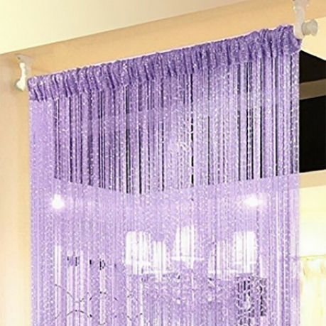 Matoc String Curtain - Purple with Silver Specks 2 Pack