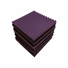 Load image into Gallery viewer, 2.5cm Wedge Acoustic Sound Foam Panels - PurpleBlack - 12 Pack
