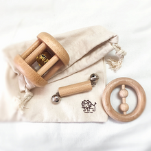 Load image into Gallery viewer, Montessori / Waldorf Infant Wooden Rattle Set Kit
