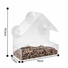 Load image into Gallery viewer, Pet Window Bird Feeder Wild Table Hanging Suction Perspex
