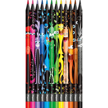 Load image into Gallery viewer, Maped Monster Triangular Colour Pencils 12's
