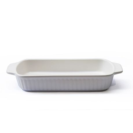 Fine Living Rectangular Ceramic Dish - White Buy Online in Zimbabwe thedailysale.shop