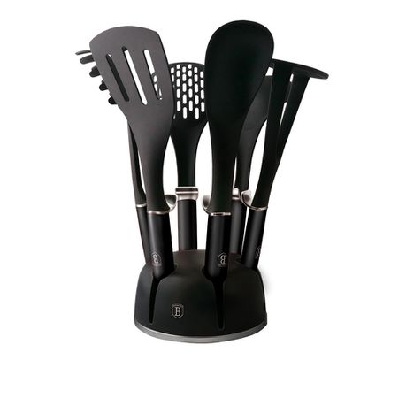 Berlinger Haus 7-Piece Non-Stick Kitchen Utensils Set with Stand - Carbon Buy Online in Zimbabwe thedailysale.shop