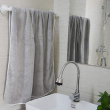 Load image into Gallery viewer, Terry Collection Cosy: Microfibre Towel: Large Bath Beach Gym Baby Grey
