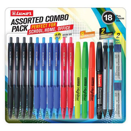 Luxor Assorted Combo Pack 18Pcs. (1362/18CS) Buy Online in Zimbabwe thedailysale.shop