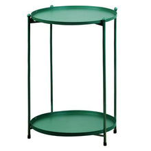 Load image into Gallery viewer, 2-Tier Metal Round Side Table with Removable Tray
