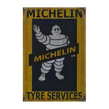 Load image into Gallery viewer, Aankopen - Michelin Tyre Service - Retro Vintage Metal Wall Plate
