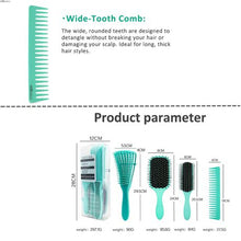 Load image into Gallery viewer, Heartdeco Detangling Paddle Hair Brush Blow Dry Styling Comb 4 Piece Set

