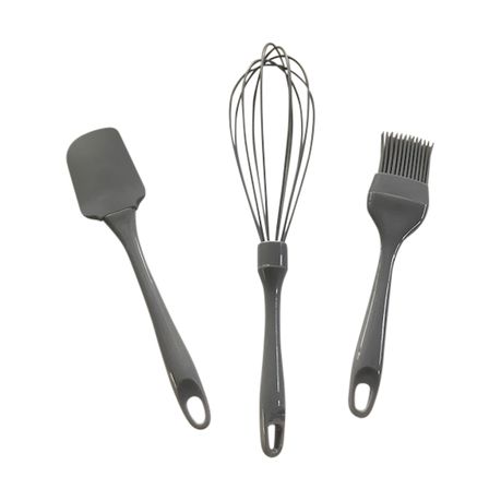 3 Pc Kitchen Utensil Set - Grey