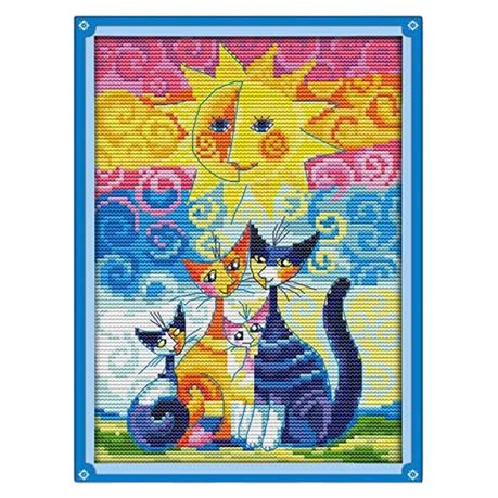 Cute Cats Under The Sun Cross Stitch - Light Buy Online in Zimbabwe thedailysale.shop