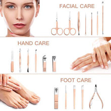 Load image into Gallery viewer, Manicure Set Rose Gold 18 Piece
