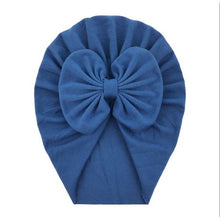 Load image into Gallery viewer, Baby Girl Turban - Blue &amp; Black
