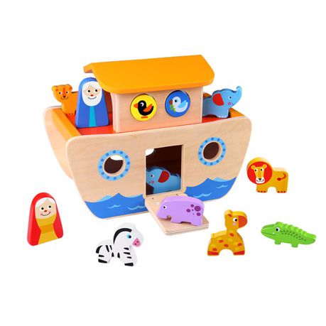 Nuovo Wooden Noah's Ark with Rainbow Buy Online in Zimbabwe thedailysale.shop