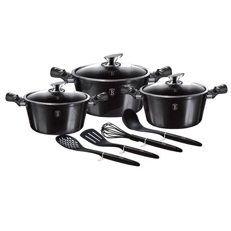 Berlinger Haus 10 Pieces Marble Coating Cookware Set - Carbon Pro Edition Buy Online in Zimbabwe thedailysale.shop