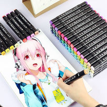Load image into Gallery viewer, 120 Pieces Of Double Head Alcohol Oil Color Art Marker Set
