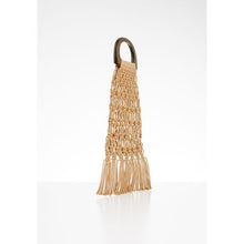 Load image into Gallery viewer, Women's Superbalist Net bag with wooden handle  - beige
