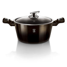 Load image into Gallery viewer, Berlinger Haus 20cm Marble Coating Casserole with Lid - Shine Black Edition
