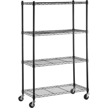 Anchor 4 Tier Black Steel Wire Storage Shelving 2 inch Castor Wheels & Caps Buy Online in Zimbabwe thedailysale.shop