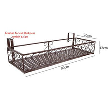Load image into Gallery viewer, Heartdeco Iron Balcony Plant Storage Rack Flower Pot Railing Shelf
