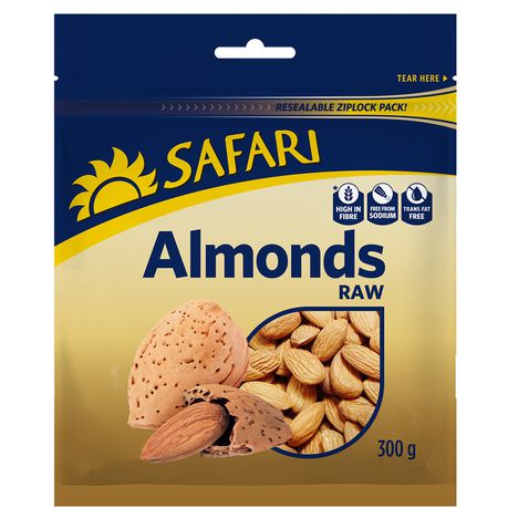 Safari Almonds Raw 300g Buy Online in Zimbabwe thedailysale.shop