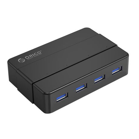 Orico 4 Port USB3.0 HUB with power supply - Black Buy Online in Zimbabwe thedailysale.shop