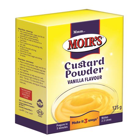 Moirs - Custard Powder Vanilla 6 x 125g Buy Online in Zimbabwe thedailysale.shop