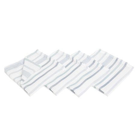 George & Mason - 40 x 40cm Striped Napkin - 4 Pack Buy Online in Zimbabwe thedailysale.shop